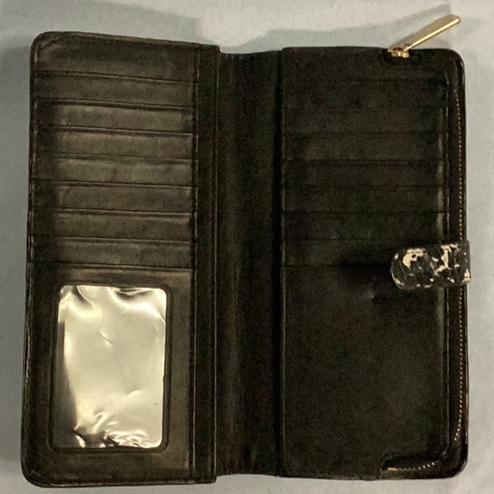 Coach Black And White Exotic Python Wallet - image 7